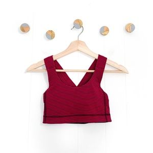 Lululemon All Sport Bra pink Striped Berry Sports